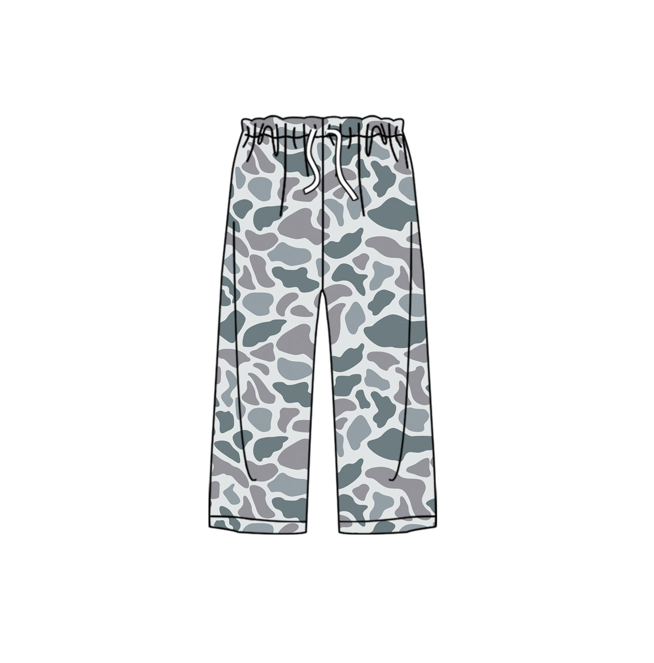 ( Moq 5 ) Preorder Adult Women Grey Camo Pants Pajamas Bottom