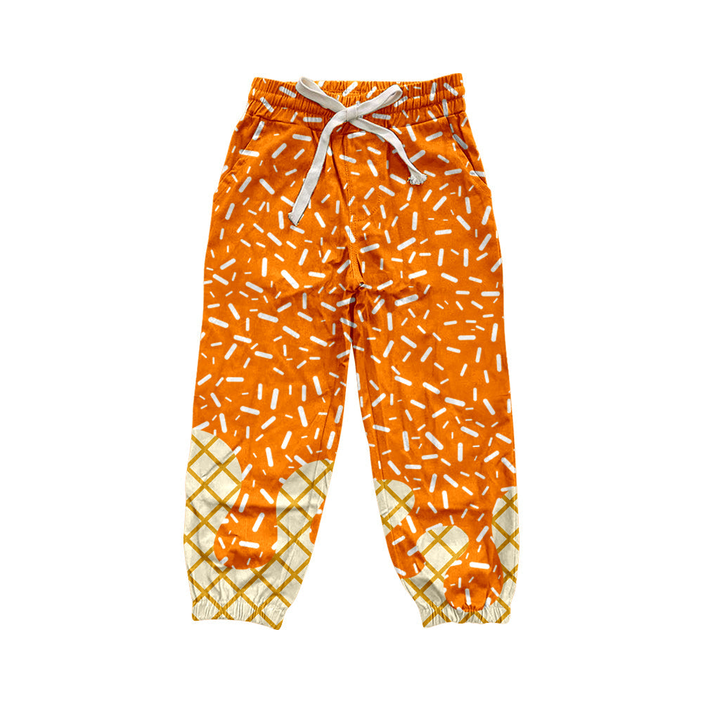 ( Moq 5 ) Preorder Adult Women Orange Drips Team Pockets Joggers Yoga Active Pants