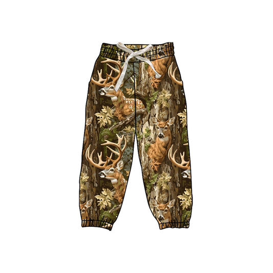 (Moq 5 ) Preorder Girls Kids Deer Camo Joggers Yoga Pants Bottom