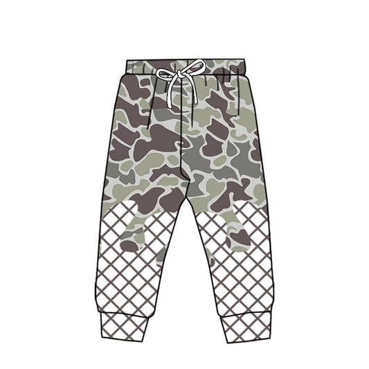 ( Moq 5 ) Preorder Boys Kids Grey Camo Drips Joggers Pants Bottoms