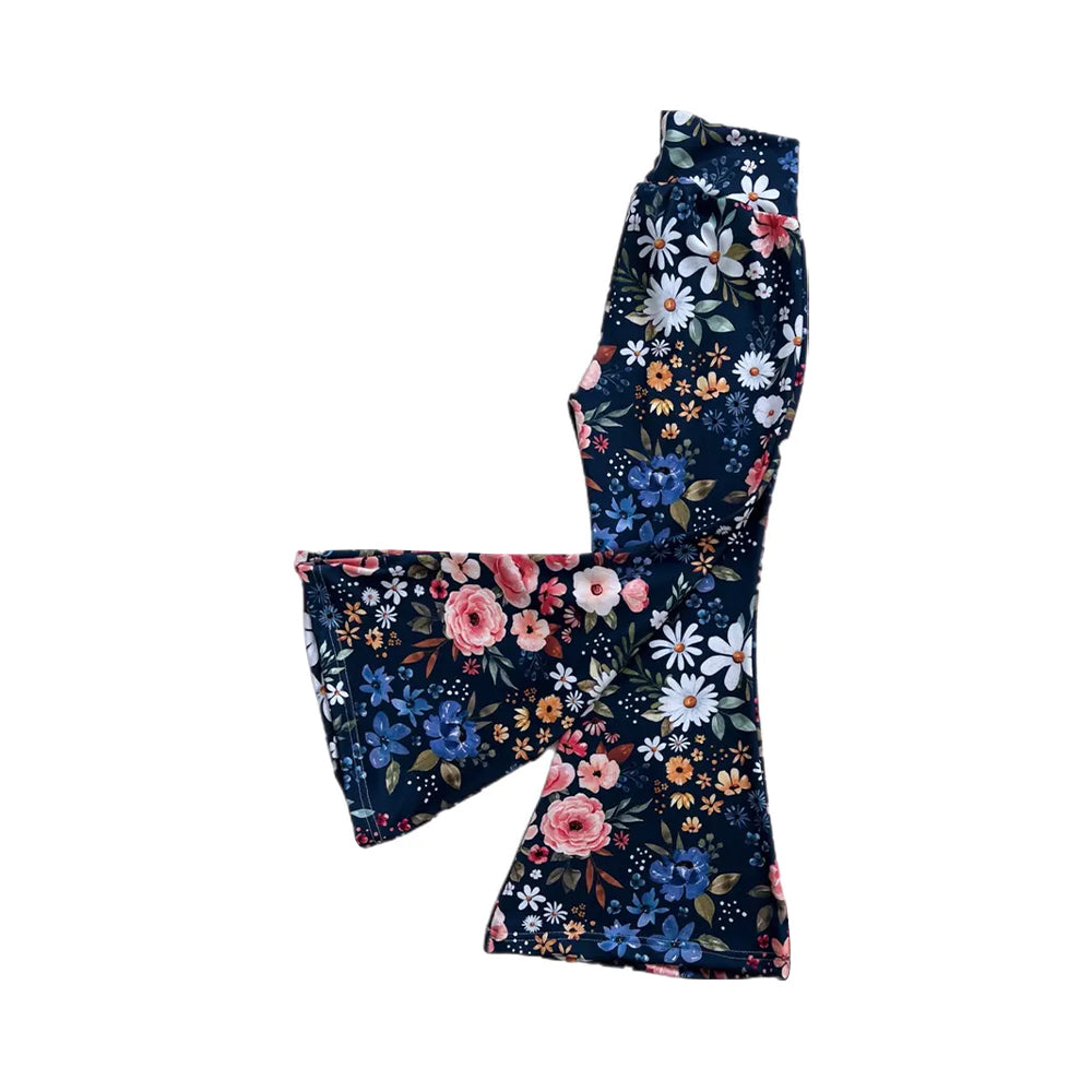( Moq 5 ) Preorder Girls Kids Flower Bell Pants Bottoms