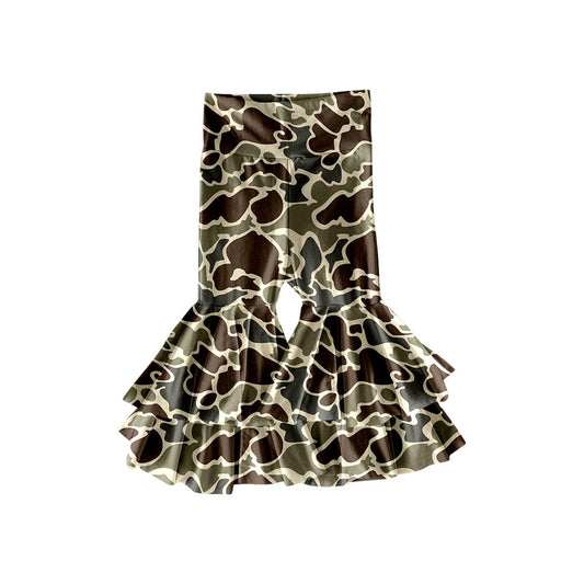 ( Moq 5 ) Preorder Girls Kids Camo Ruffle Bell Pants P0888 Bottoms