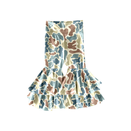 ( Moq 5 ) Preorder Girls Kids Camo Ruffle Bell Pants P0892 Bottoms