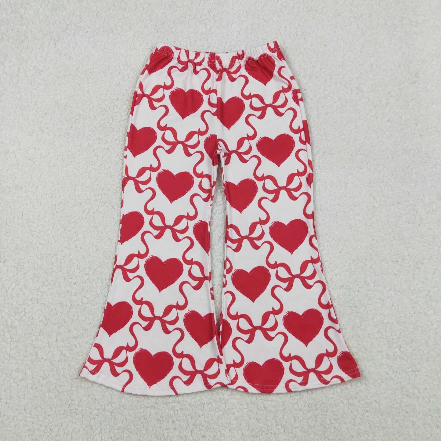 Sibling Baby Girls Kids Bows Hearts Valentine's Day Bell Pants Bottoms RTS