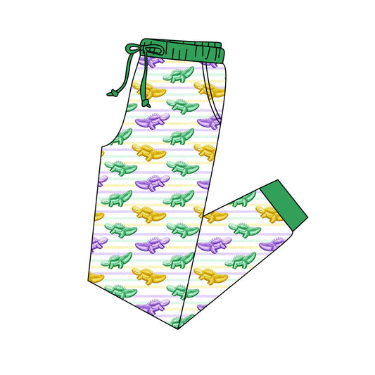( Moq 5 ) Preorder Adult Women Crocodiles Mardi Gras Pockets Pants