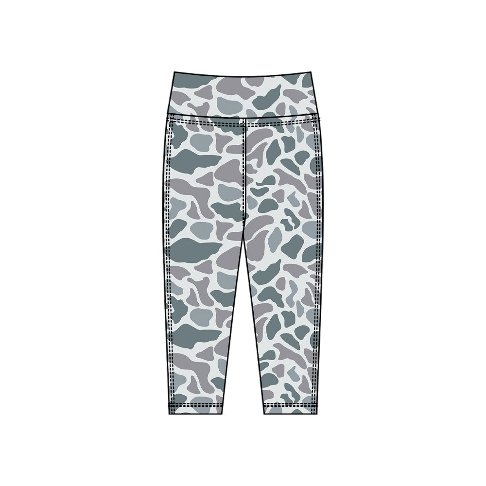 ( Moq 5 ) Preorder Baby Girls Gray Yoga Active Leggings Pants Bottoms
