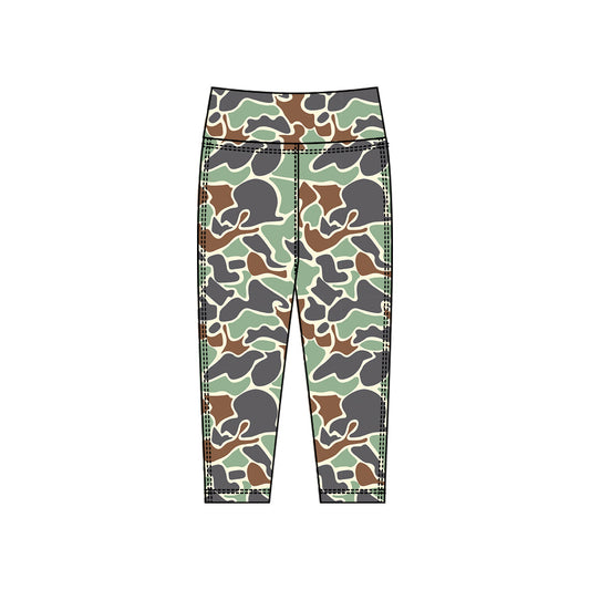 ( Moq 5 ) Preorder Baby Girls Dark Green Yoga Active Leggings Pants Bottoms