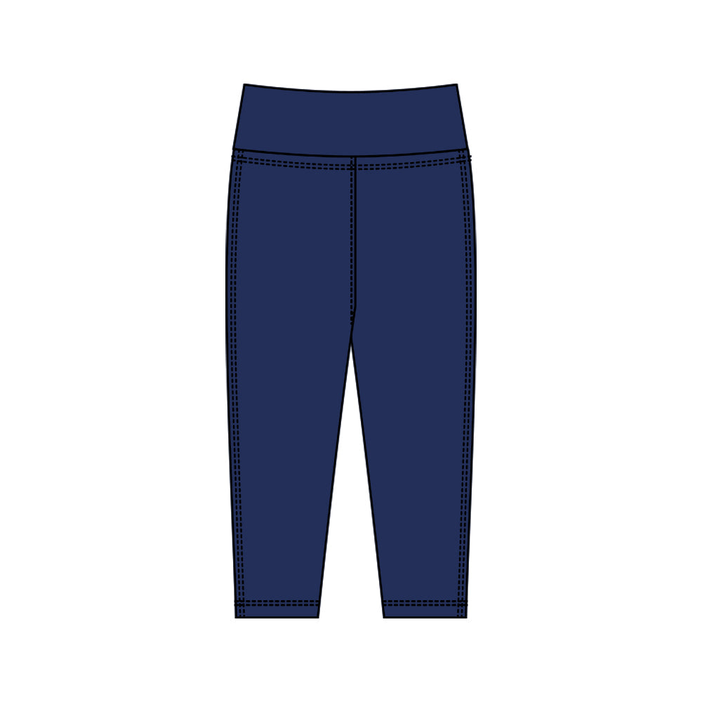 ( Moq 5 ) Preorder Baby Kids Girls Navy Yoga Active Legging Pants Bottoms