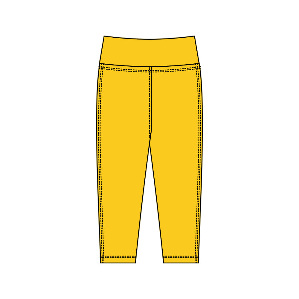 ( Moq 5 ) Preorder Baby Kids Girls Yellow Yoga Active Legging Pants Bottoms