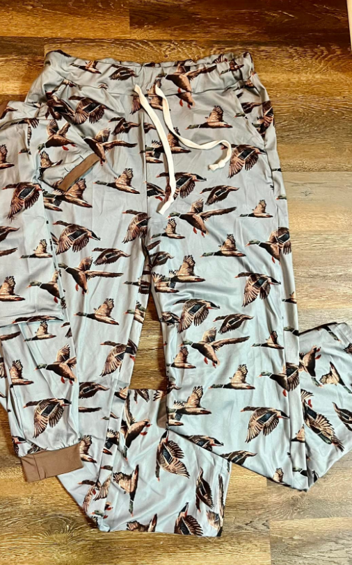 ( Moq 5 ) Preorder Adult Men Ducks Pockets Hunting Jogger Pants Bottom