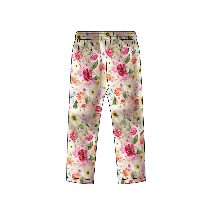 ( Moq 5 ) Preorder Baby Girls Toddler Flower Legging Pants Bottoms