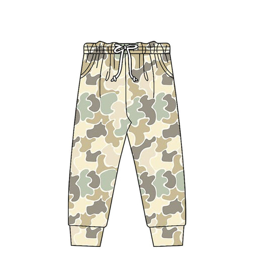 ( Moq 5 ) Preorder Baby Boys Kids Khaki Camo Pockets Pants Bottoms