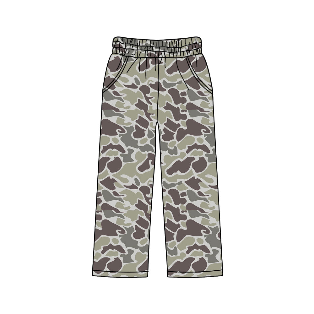 ( Moq 5 ) Preorder Adult Women Pockets Pants Southern Dark Grey Camo Bottom