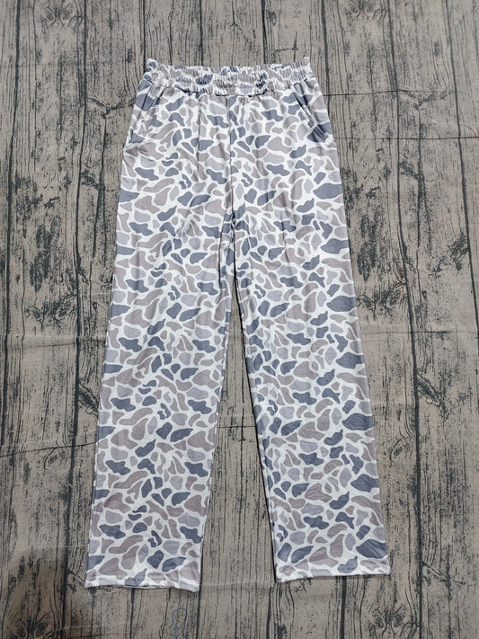 Adult Women Pockets Pants Southern Grey Camo Bottom RTS