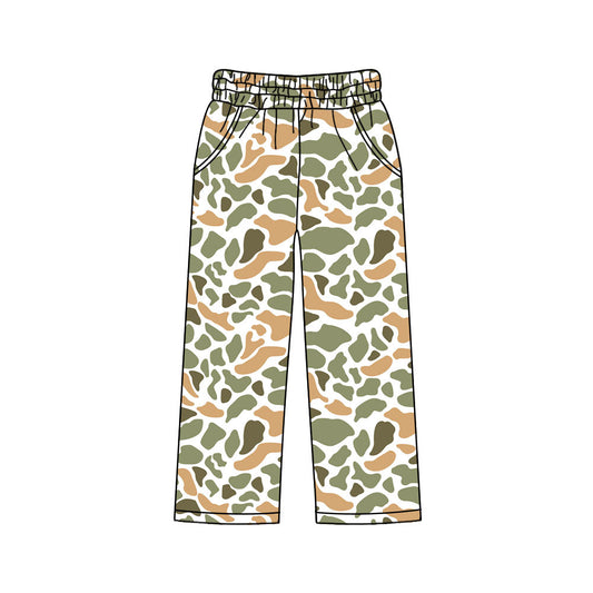 ( Moq 5 ) Preorder Adult Women Pockets Pants Southern Orange Green Camo Bottom