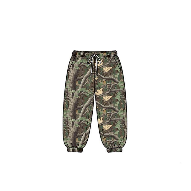 ( Moq 5 ) Preorder Baby Boys Toddler Leaves Pockets Jogger Pants Bottoms Clothes