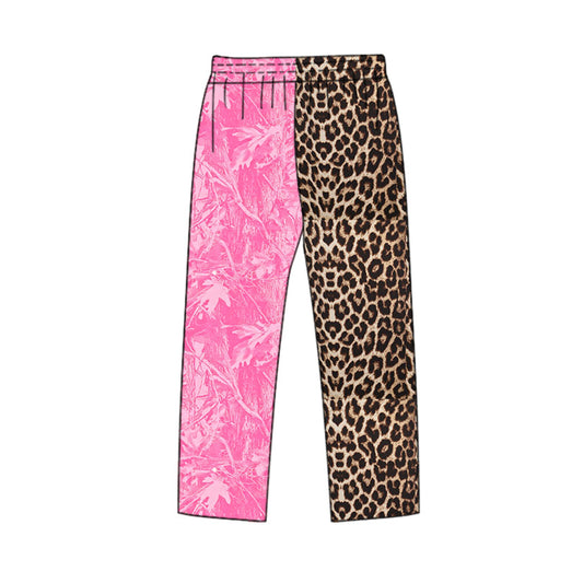 ( Moq 5 ) Baby Girls Kids Leaves Leopard Pants Bottoms Clothes