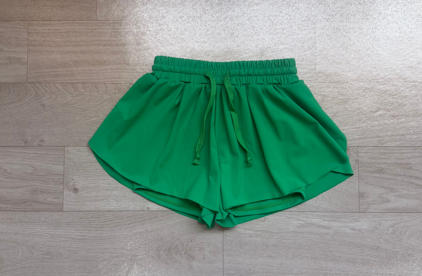 ( No moq ) Preorder Baby Girls Kids Green Ruffle Shorts Bottom Yoga Clothes