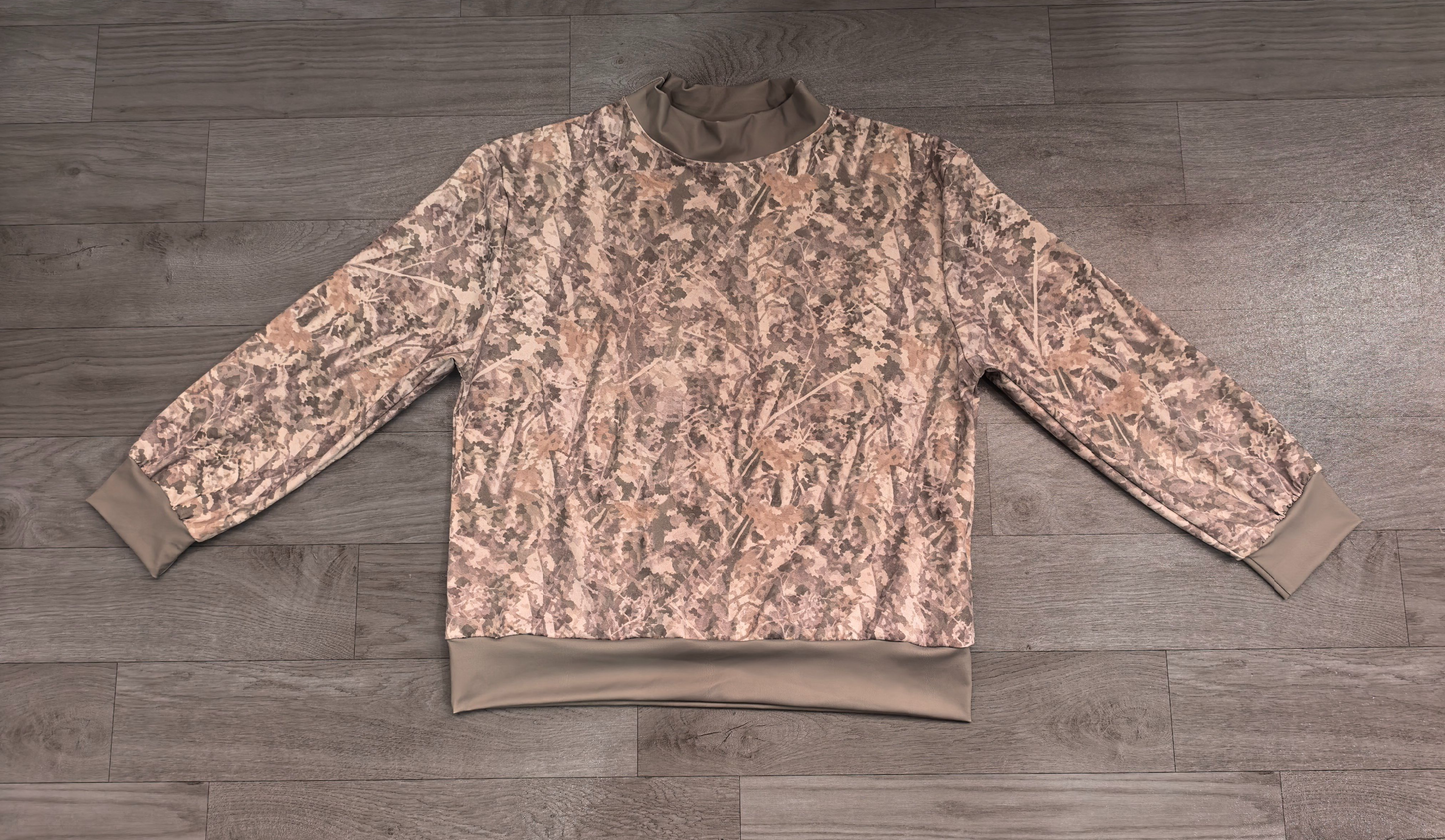 ( No moq ) Preorder Adult Women Green Long Sleeves Shirt Tops Camo Pullover Yoga Active Clothes