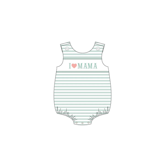 Moq 3 Pre-order SR1348 Baby Boy I Love Mama Summer One Piece Romper