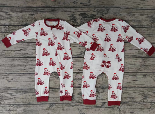 Baby Boy Long Sleeves Team Zipper Dog Romper Moq 5