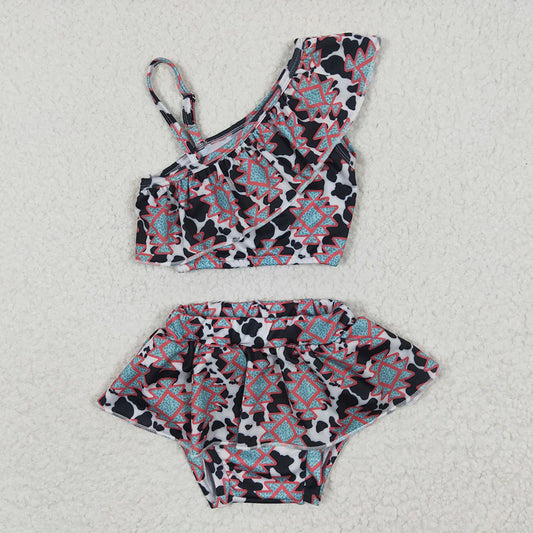 Promotion Baby Girl Western Aztec Bathing Suit Swimsuit Summer Outfit RTS