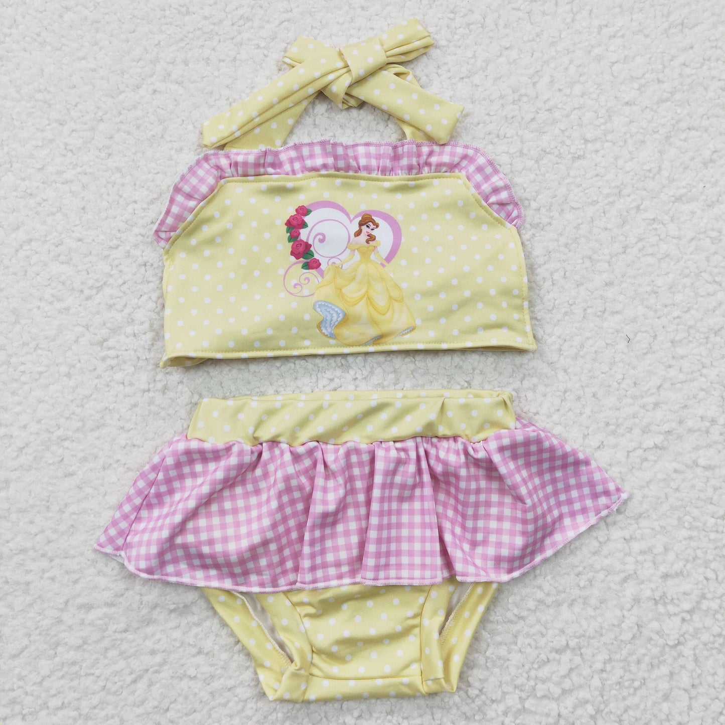 Baby Girl Sleeveless Princess Sibling Bathing Suit Swimsuit RTS