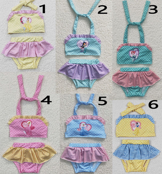 Baby Girl Sleeveless Princess Sibling Bathing Suit Swimsuit RTS