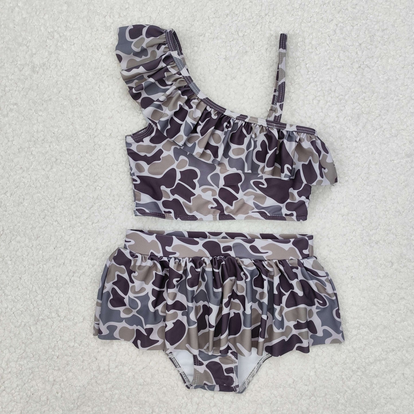 Baby Girl Toddler Summer Camo Swimsuit Sibling Set RTS