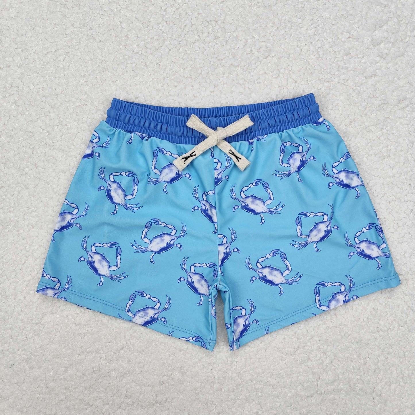 Baby Boy Summer Crabs Fishes Swimsuit Trunks Sibling Swimwear Clothes RTS