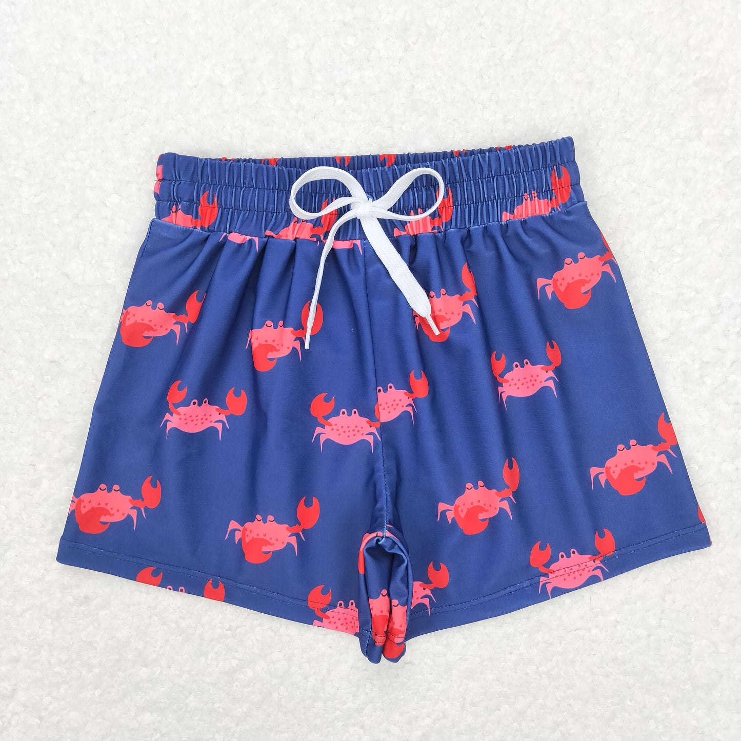 Baby Boy Summer Crabs Fishes Swimsuit Trunks Sibling Swimwear Clothes RTS