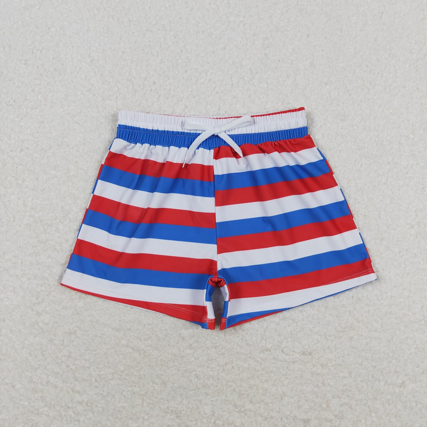 Baby Boy 4th Of July Stars Stripes Sibling Swimsuit Trunks RTS