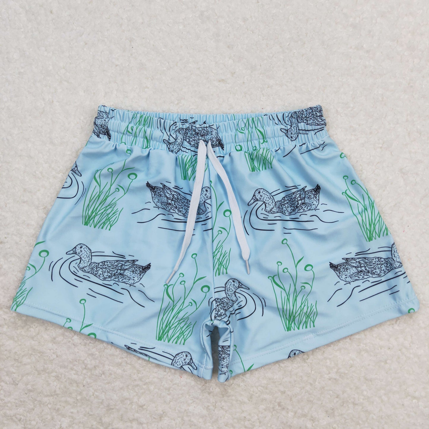 Baby Boy Toddler Ducks Trunks Sibling Summer Swimwear RTS
