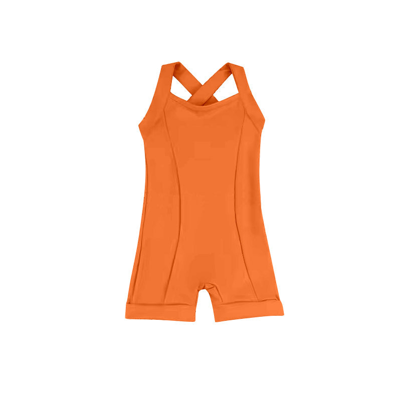 Pre-order Baby Girl Orange Active Wear Sports Jumpsuit