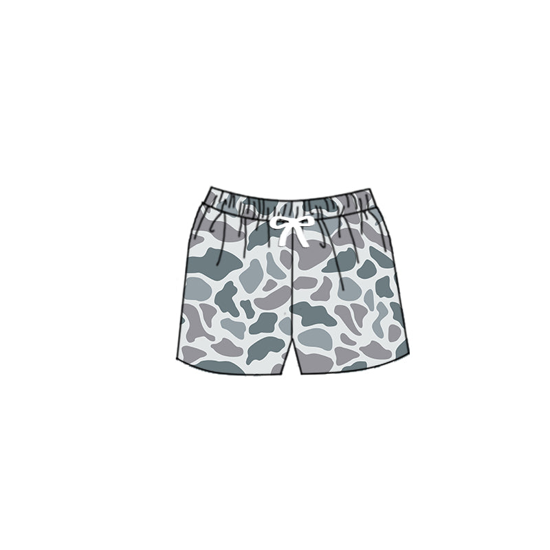 Pre-order Baby Boy Grey Camo Trunks Swimsuit