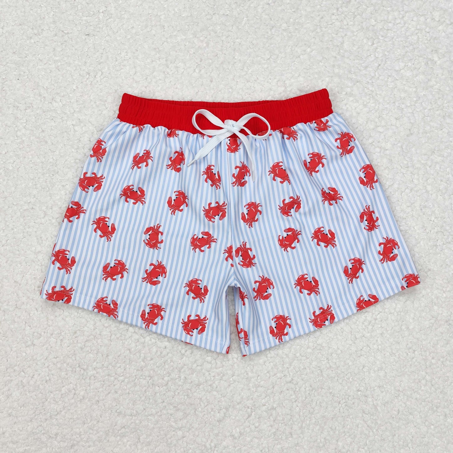 Baby Boy Summer Crabs Fishes Swimsuit Trunks Sibling Swimwear Clothes RTS