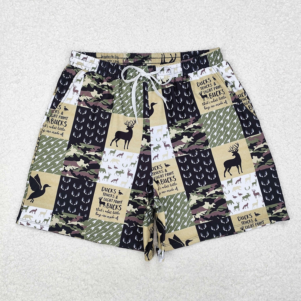 Daddy and Me Baby Boy Duck Deer Camo Sibling Family Swimsuit Trunks