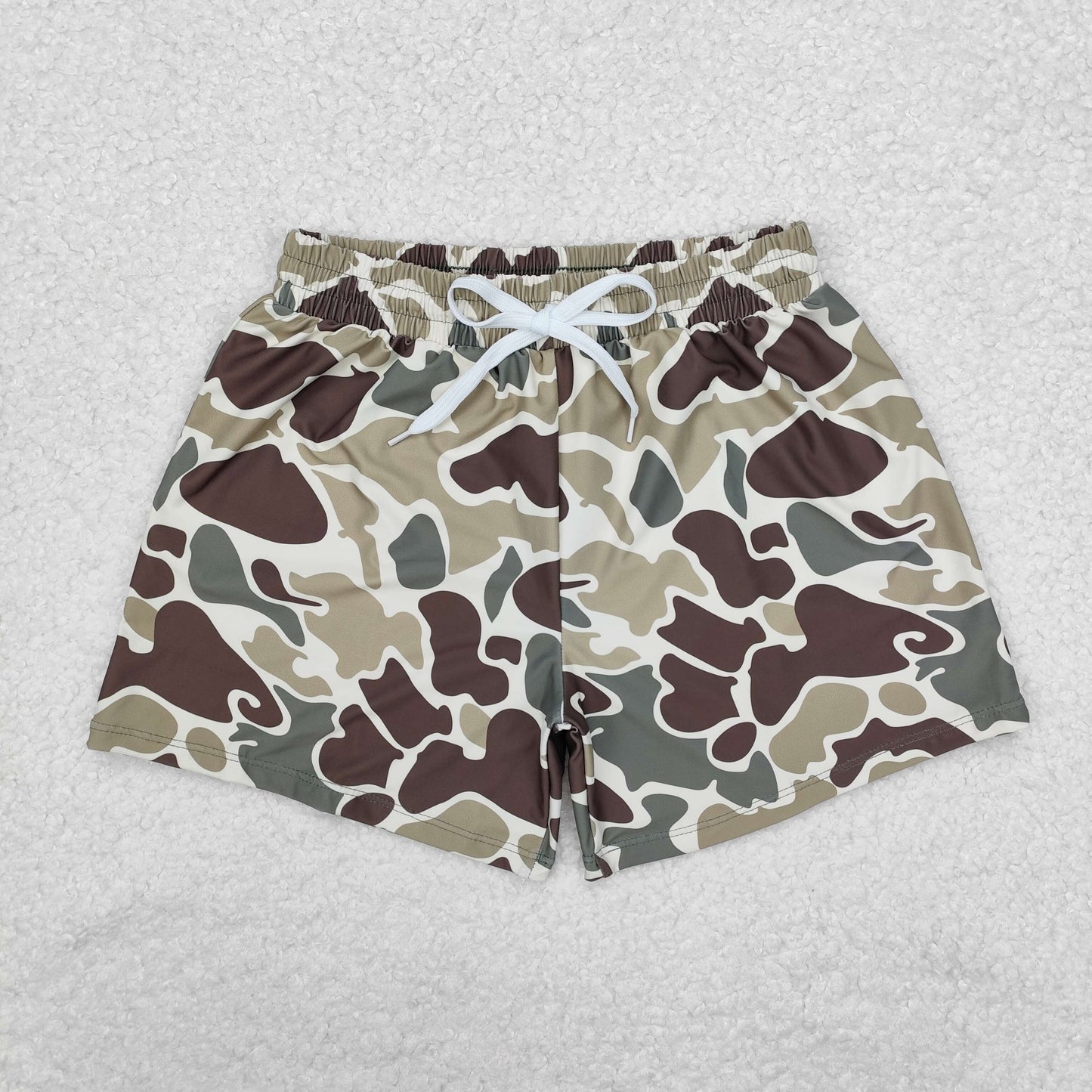Baby Boy Toddler Camo Sibling Hunting Trunks Swimwear RTS