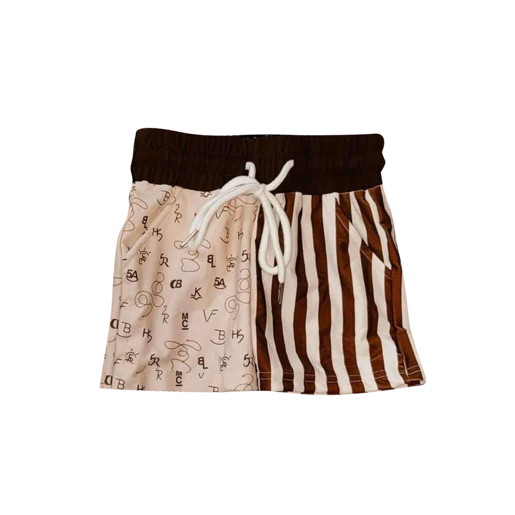 Preorder Baby Boy Brown Western One Piece Trunks ( Moq 5 )