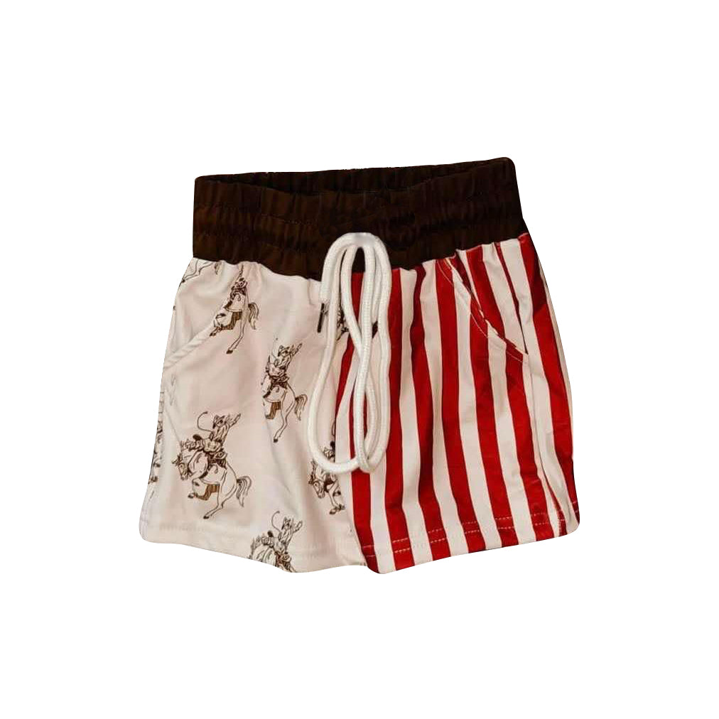 Preorder Baby Boy Rodeo Western Stripes One Piece Trunks ( Moq 5 )