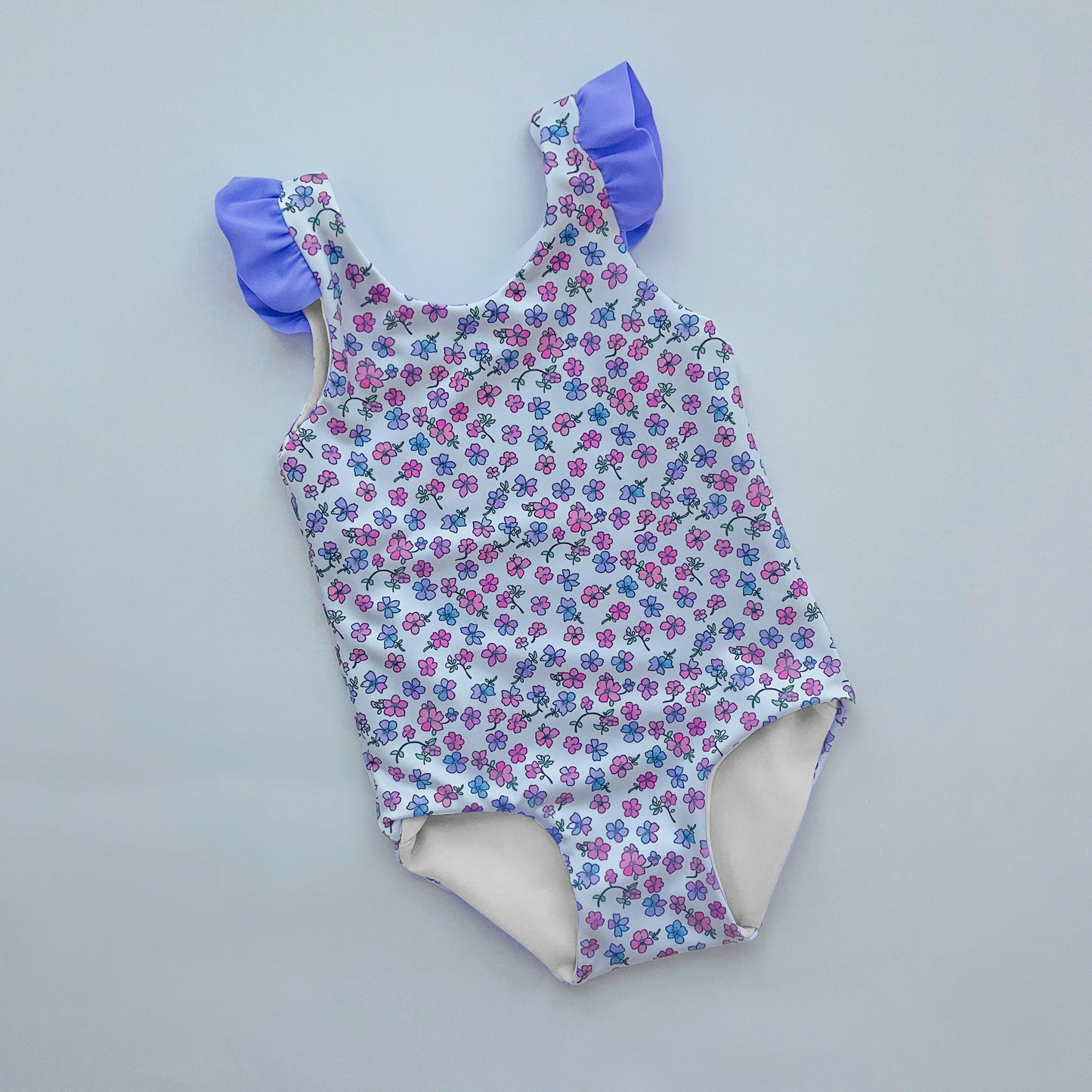 Preorder Baby Girl Short Sleeves Floral One Piece Swimsuit ( Moq 5 )