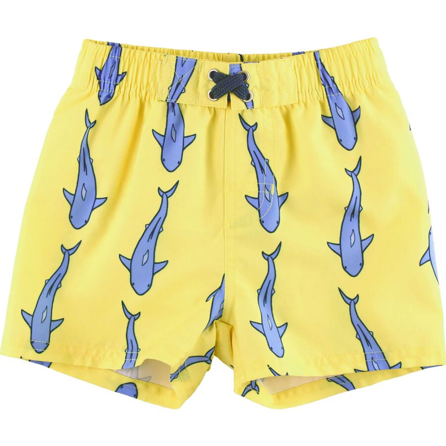 Preorder Kids Boy Sharks Yellow Swimming Trunks Swimwear Shorts( Moq 5 )