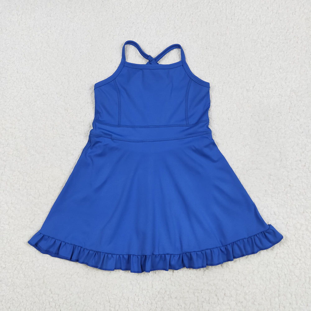 Baby Girl Toddler Sleeveless Yoga Active Sibling Knee Length Dress RTS
