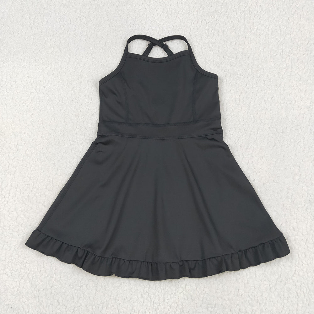 Baby Girl Toddler Sleeveless Yoga Active Sibling Knee Length Dress RTS