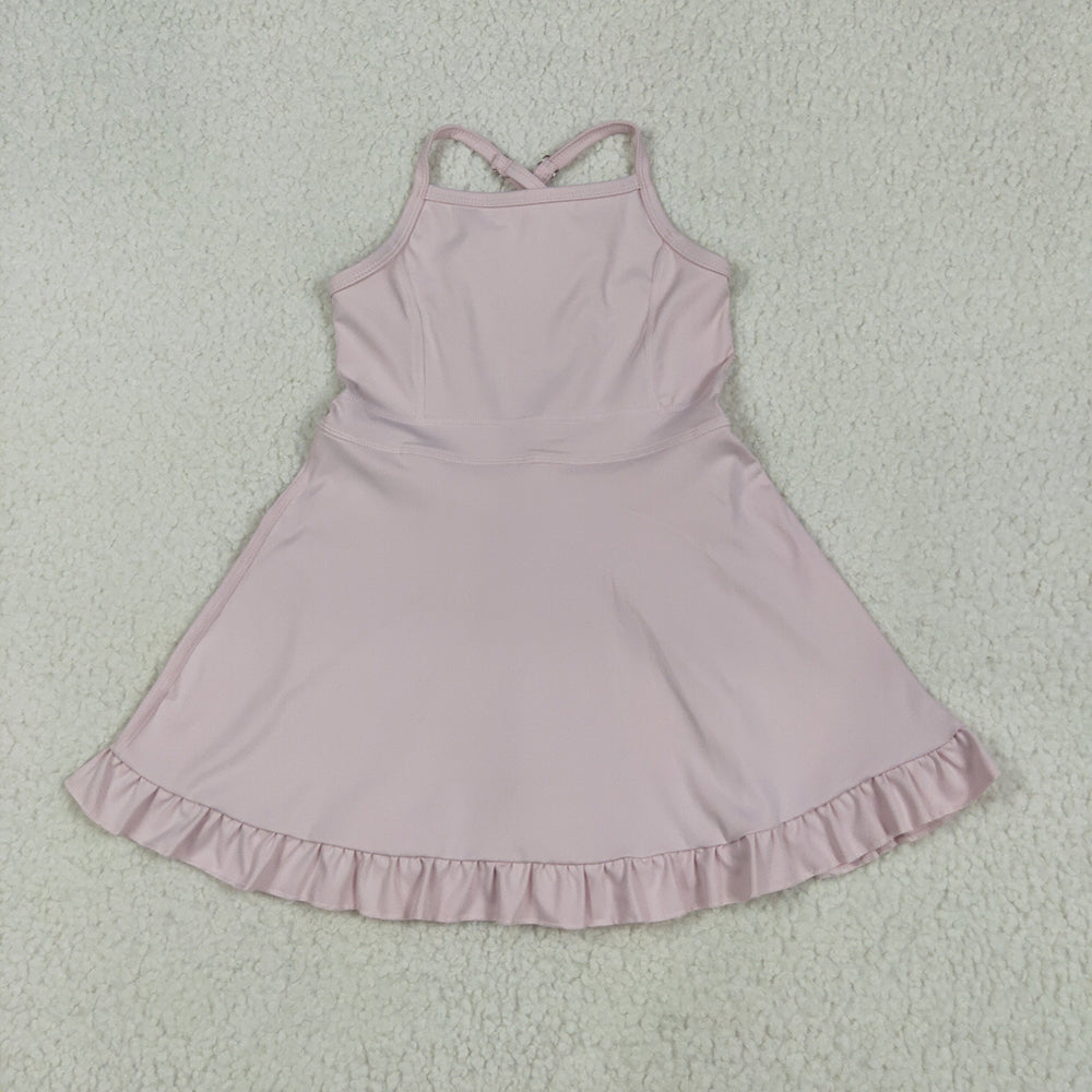 Baby Girl Toddler Sleeveless Yoga Active Sibling Knee Length Dress RTS