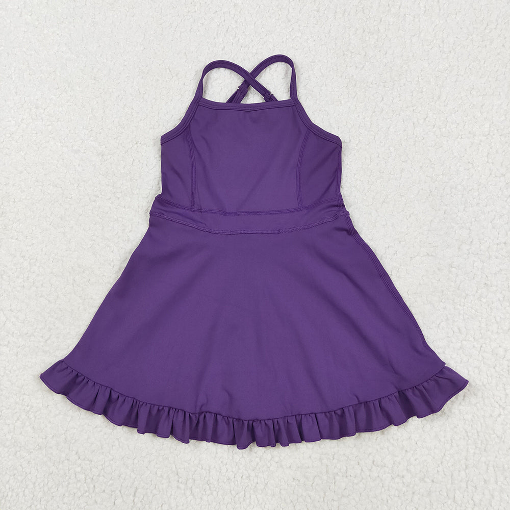 Baby Girl Toddler Sleeveless Yoga Active Sibling Knee Length Dress RTS