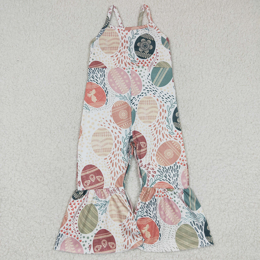 Baby Girl Easter Eggs Sibling Jumpsuit Dress Clothes