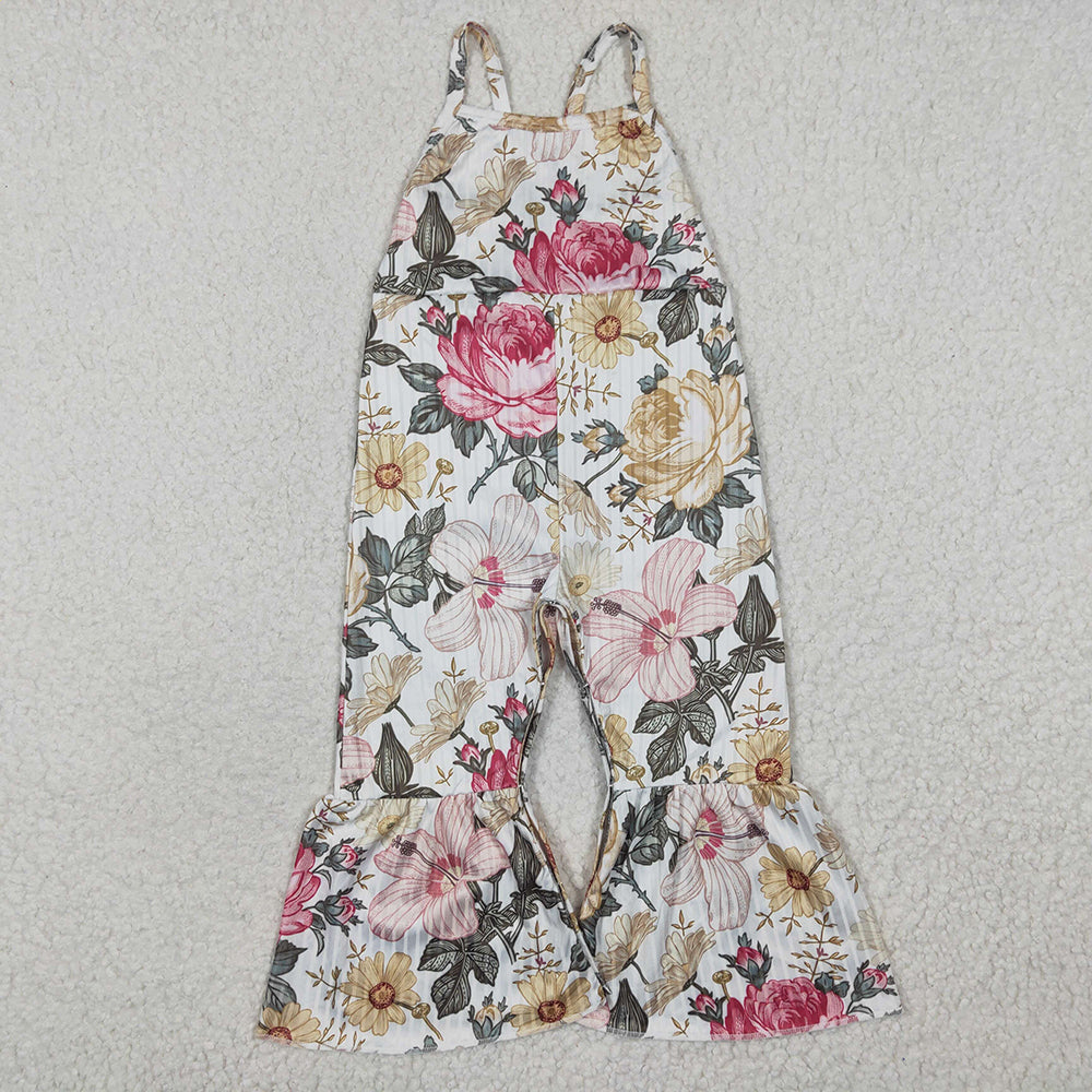 Baby Girl Toddler Flower Bell Bottoms Pants Jumpsuit Sibling Clothes RTS