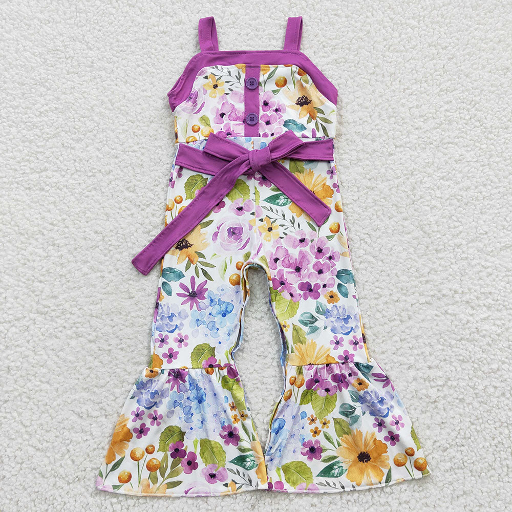 Baby Girl Toddler Flower Bell Bottoms Pants Jumpsuit Sibling Clothes RTS
