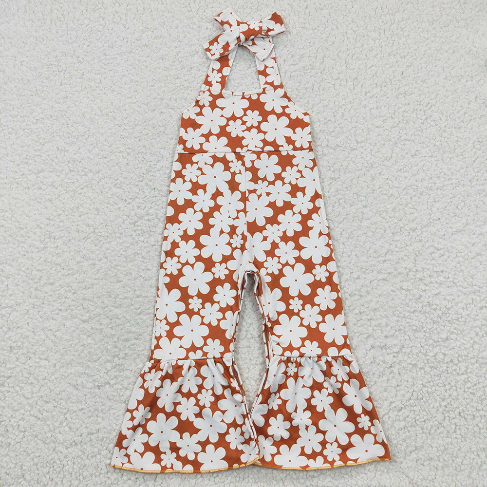 Baby Girl Toddler Flower Bell Bottoms Pants Jumpsuit Sibling Clothes RTS